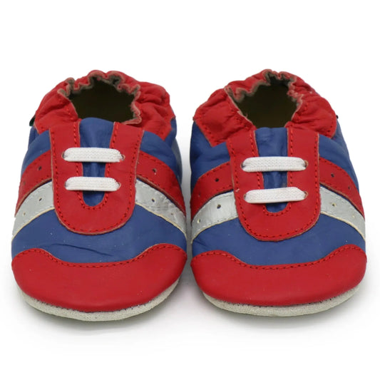 Chaussons bébé | Basket rouge et bleue - Chaussly