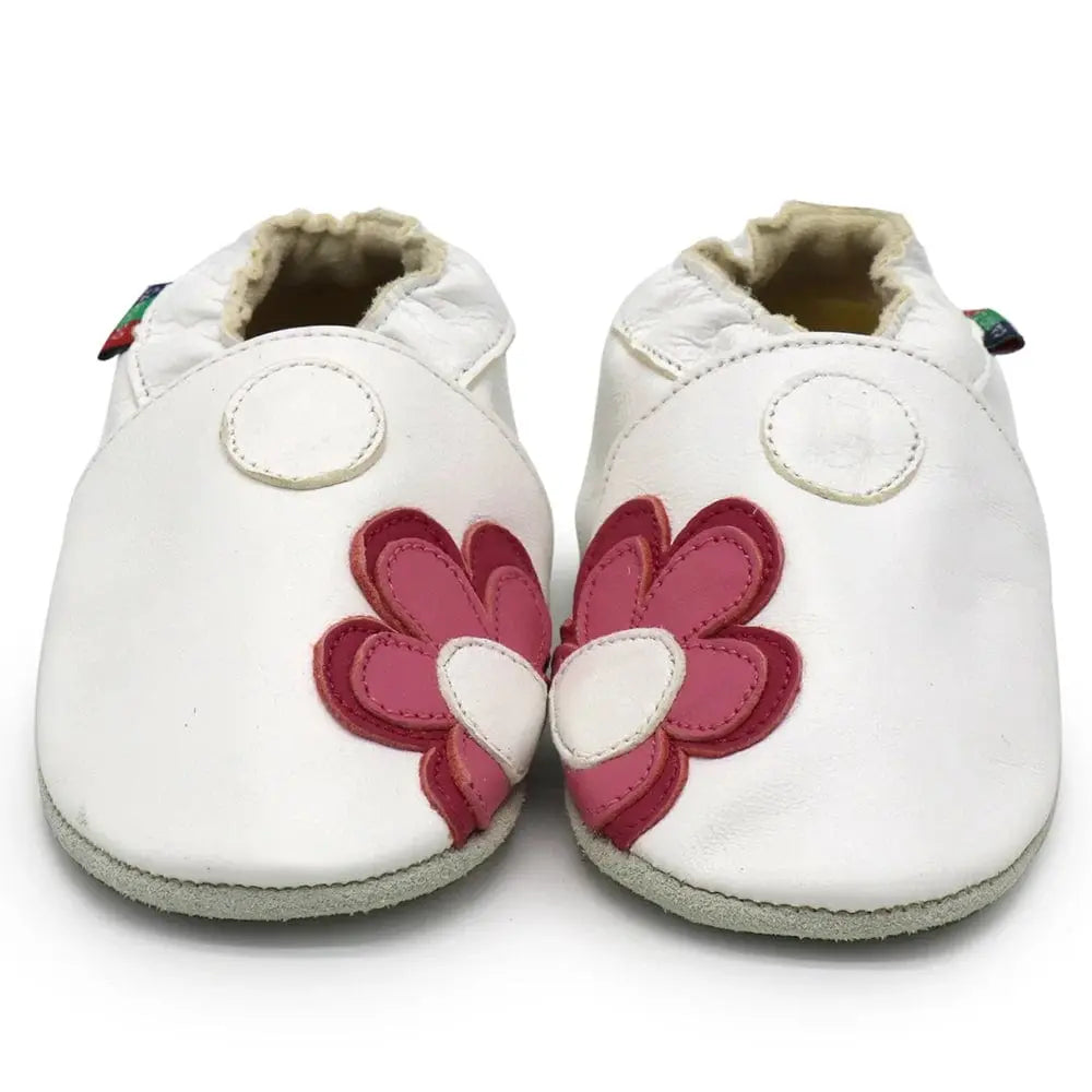 Chaussons bébé | Fleur rose - Chaussly