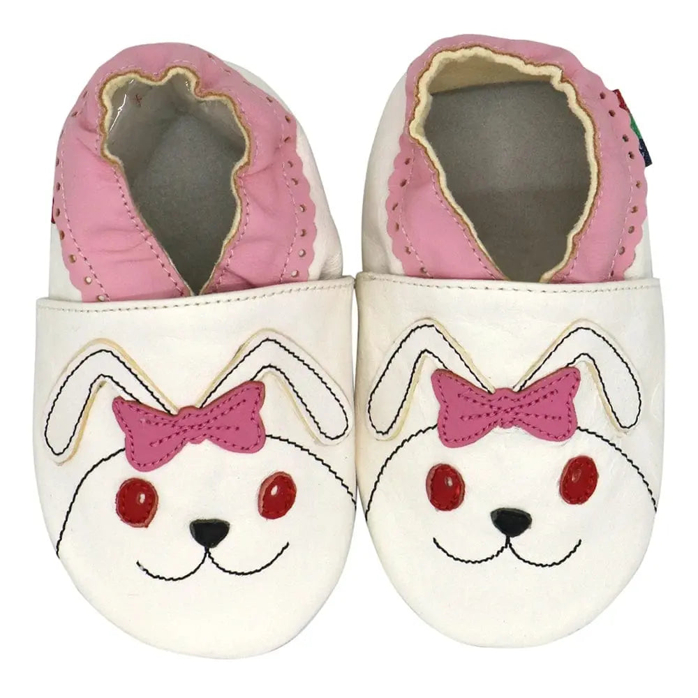 Chaussons bébé en cuir | Lapin - Chaussly