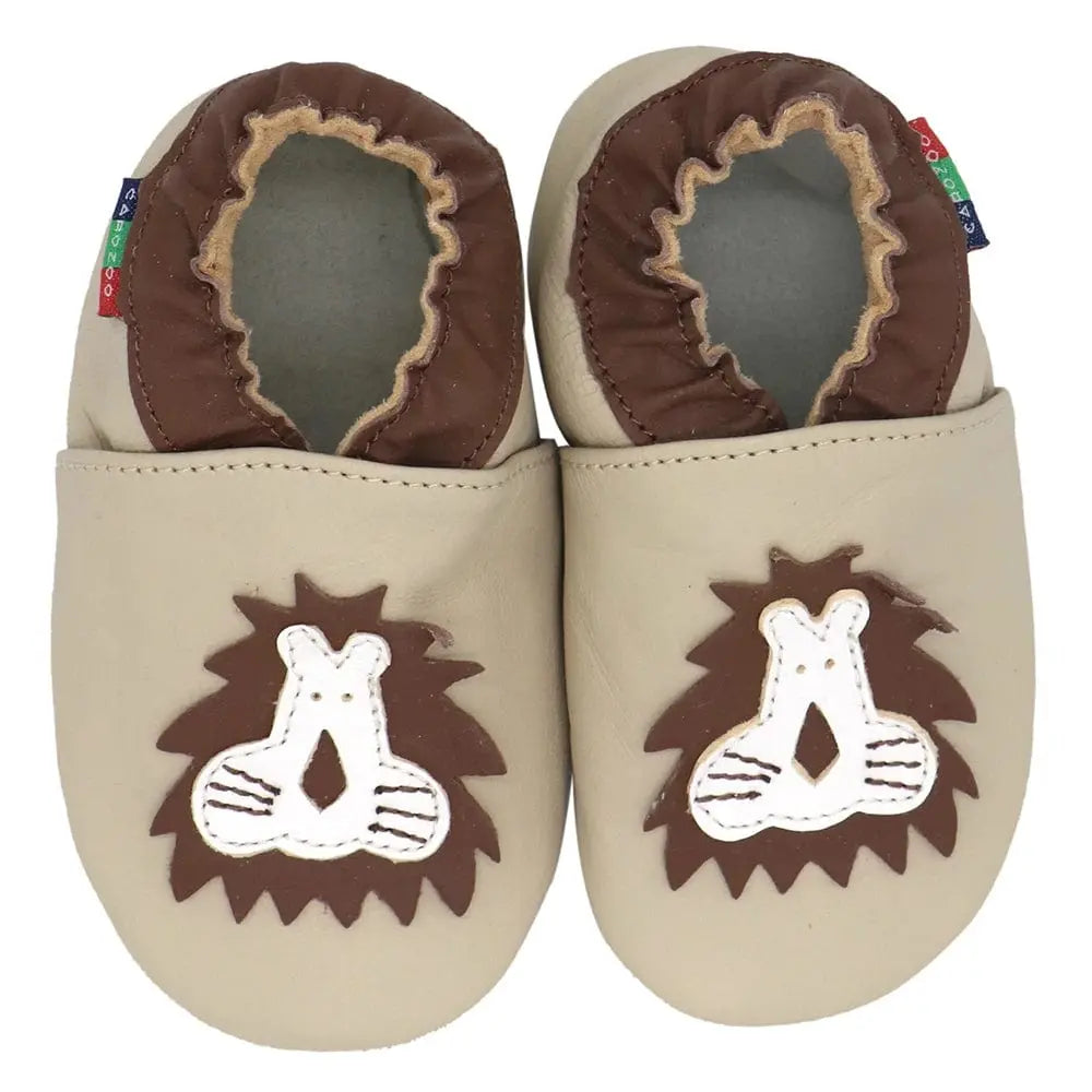 Chaussons bébé en cuir | Lion - Chaussly