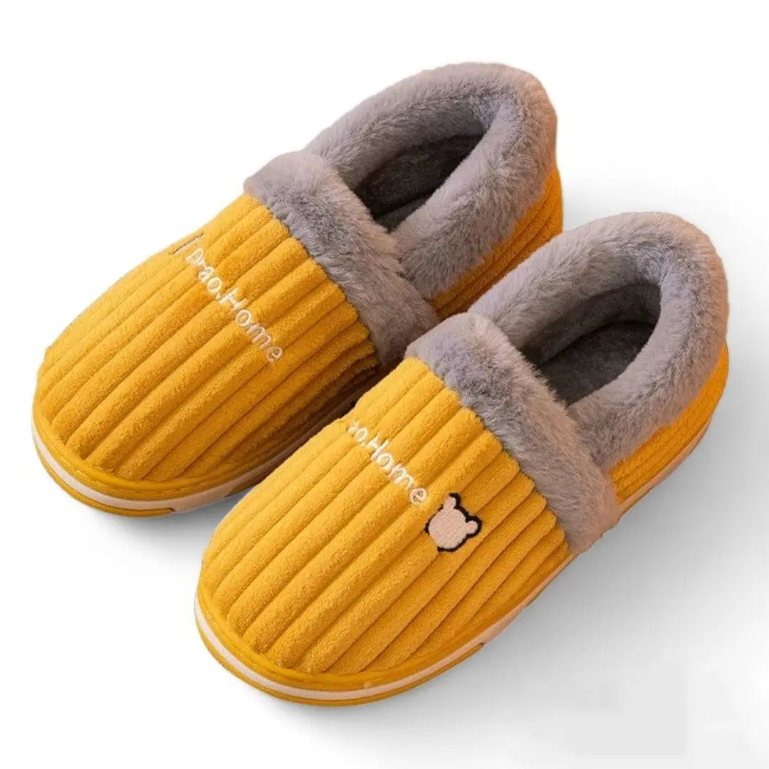 Chaussons charentaises mixte jaune - Chaussly