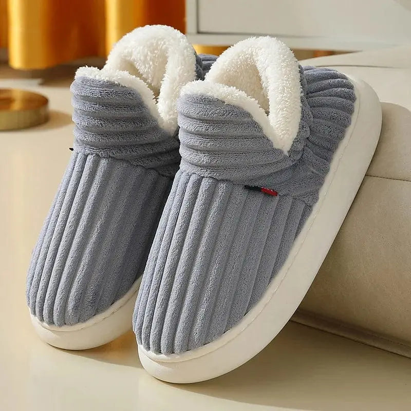 Chaussons chauds unisexe bleu - Chaussly