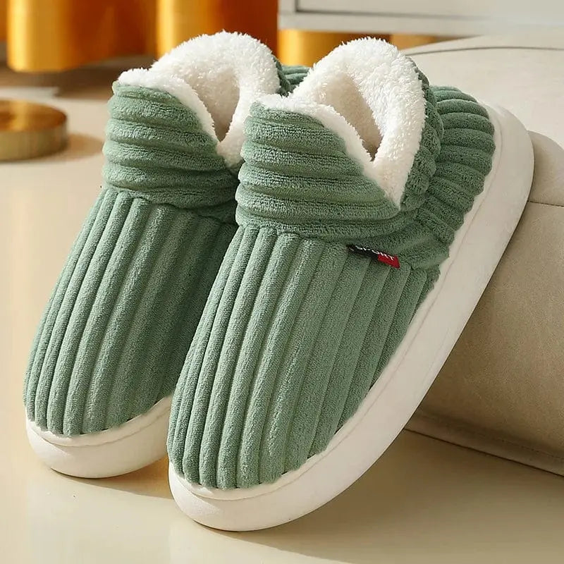 Chaussons chauds unisexe vert - Chaussly