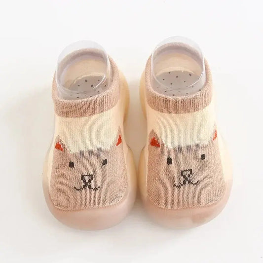 Chaussons chaussettes bébé | Chat - Chaussly