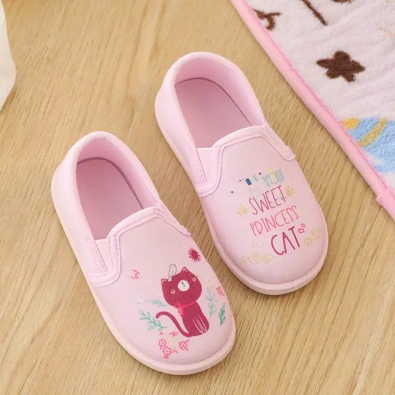 Chaussons fille charentaise | Chat - Chaussly