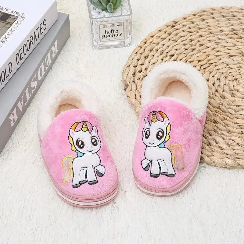 Chaussons fille charentaises | Licorne - Chaussly