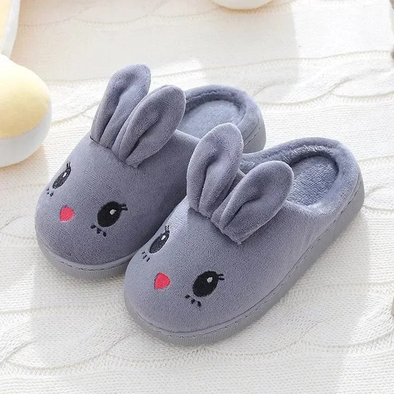 Chaussons fille mules | Lapin bleu - Chaussly