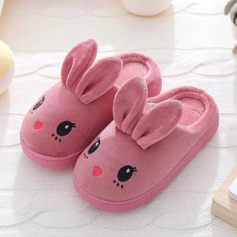 Chaussons fille mules | Lapin rouge - Chaussly