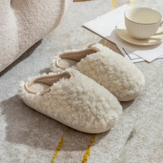 Chaussons fourrure japonais blanc - Chaussly