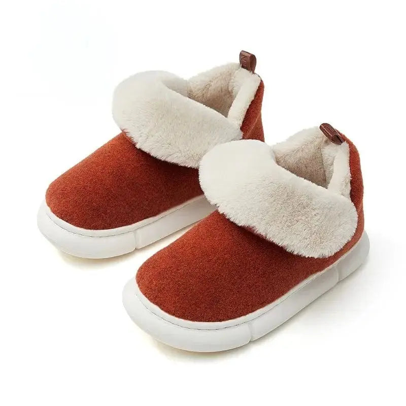 Chaussons chaud mixte rouge - Chaussly