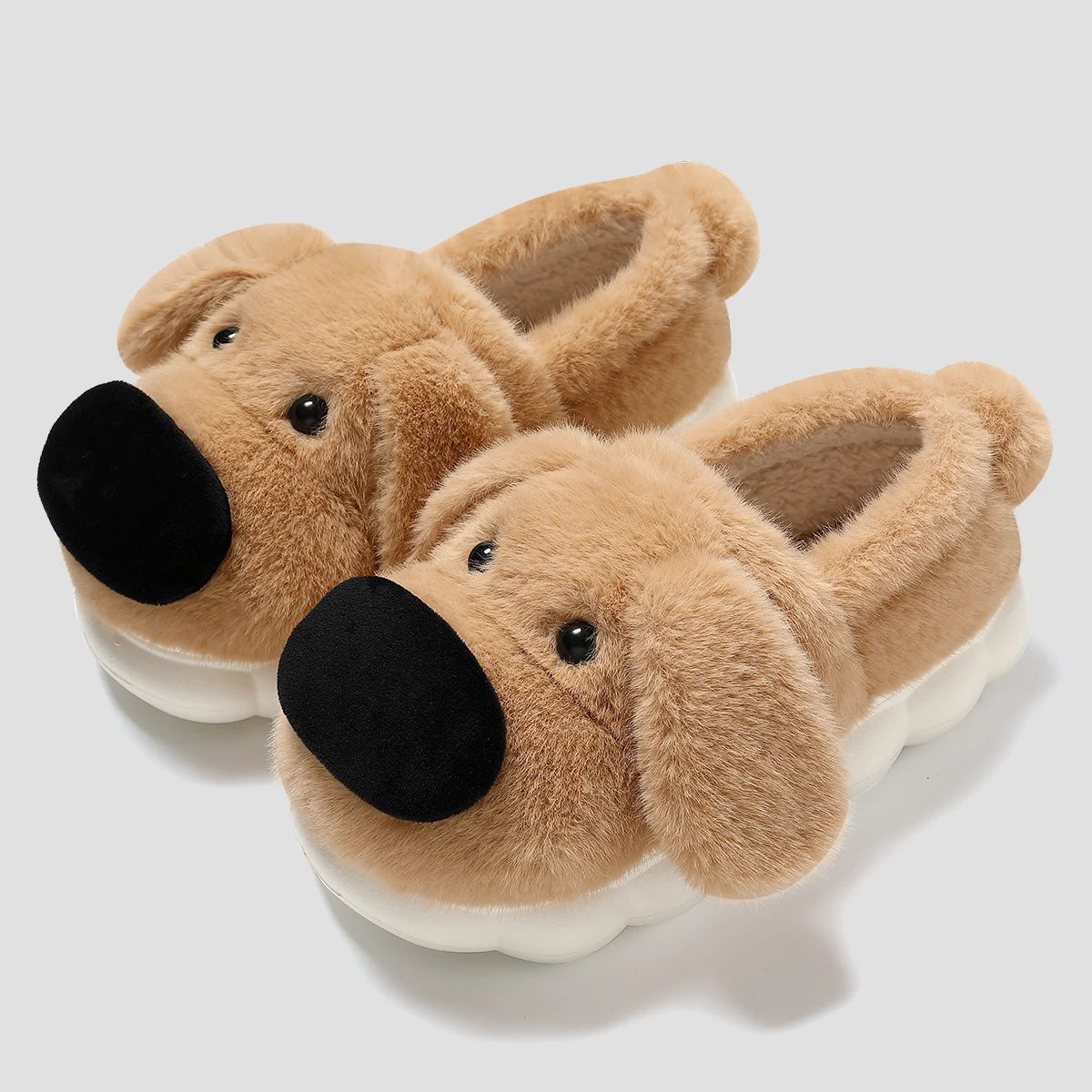 Chaussons animaux en peluche | Chien - Chaussly