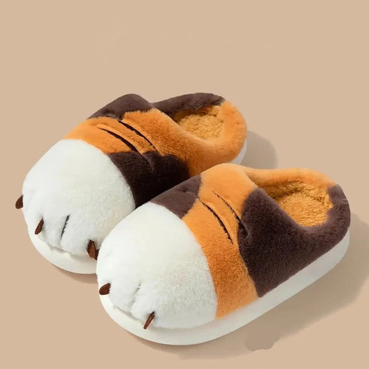 Chaussons animaux en peluche | Patte de tigre - Chaussly