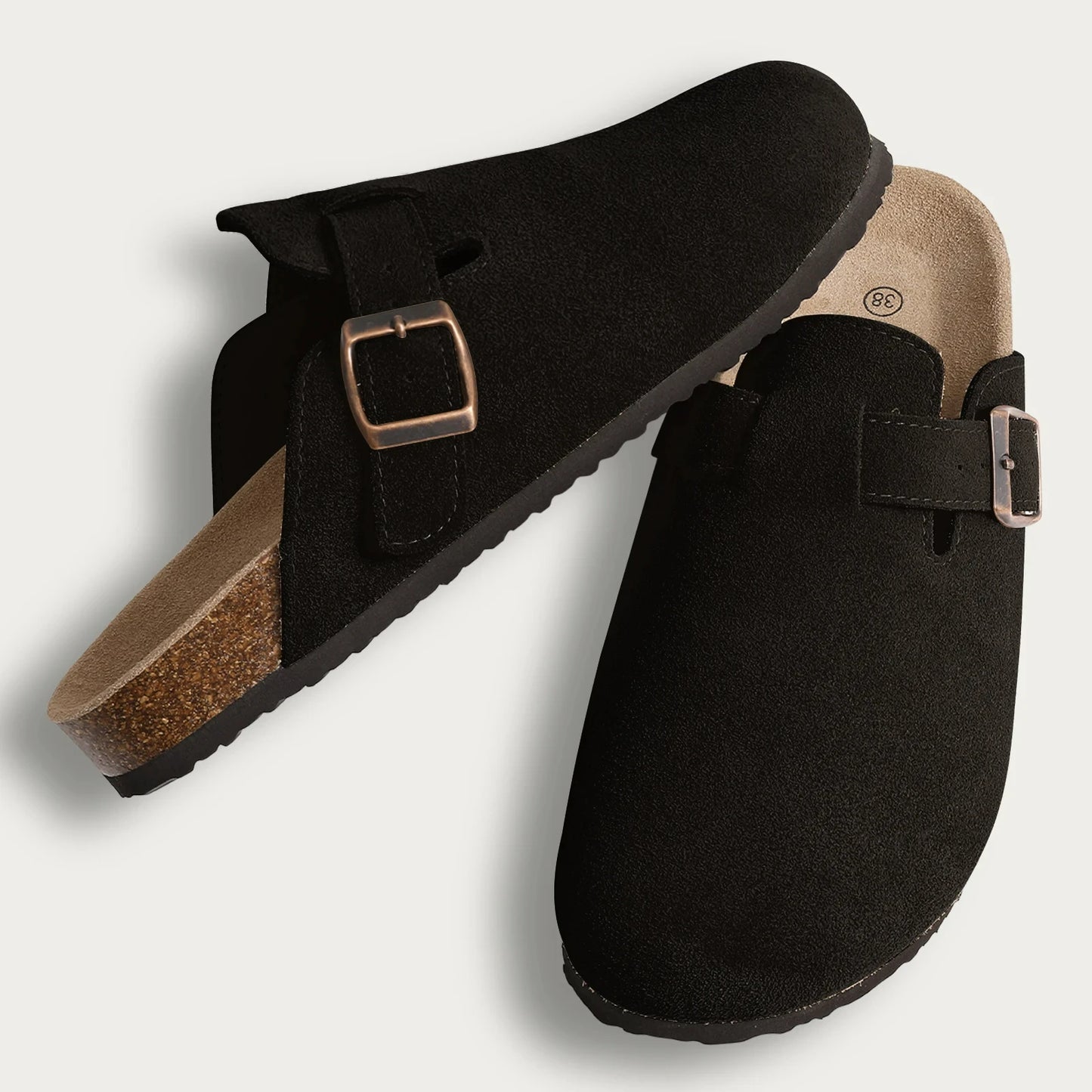 Chaussons sabots noirs | Mules - Chaussly