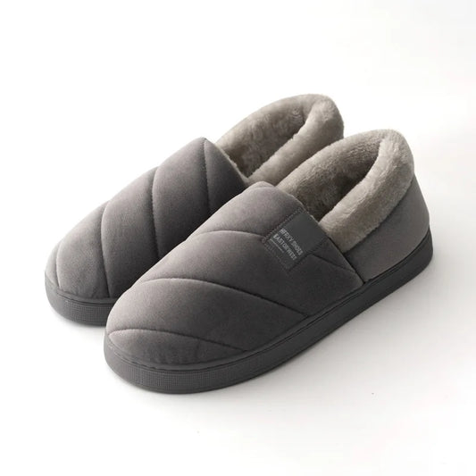 Chaussons chauds luxueux | Gris - Chaussly