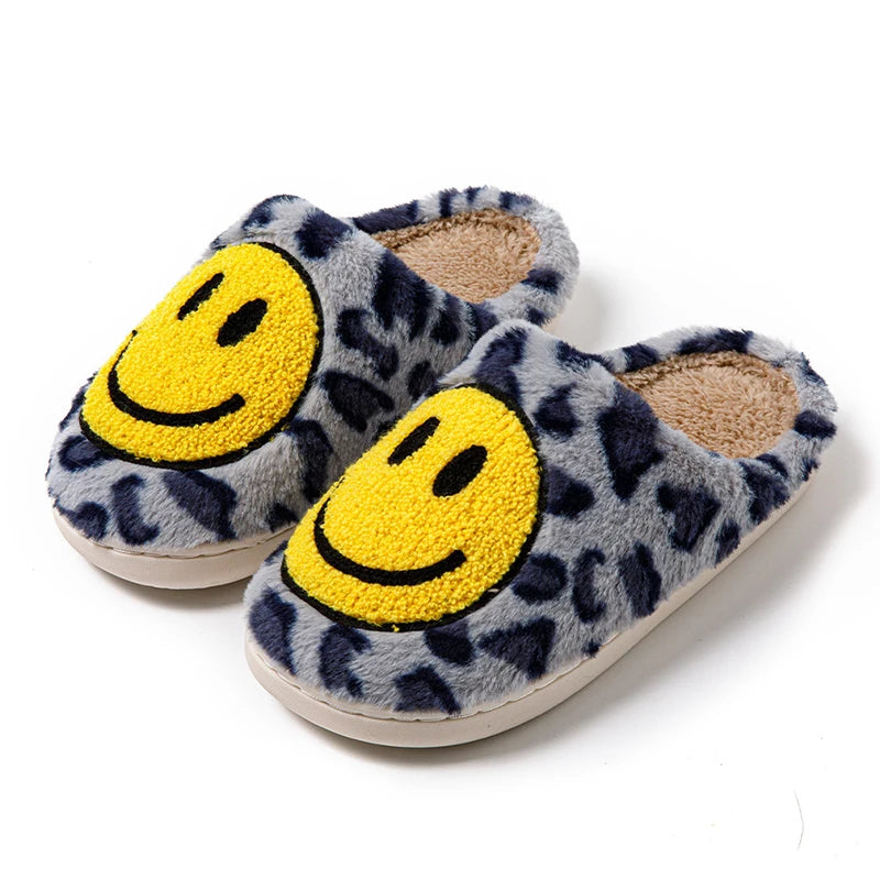 Chaussons emoji | Smiley bleu - Chaussly