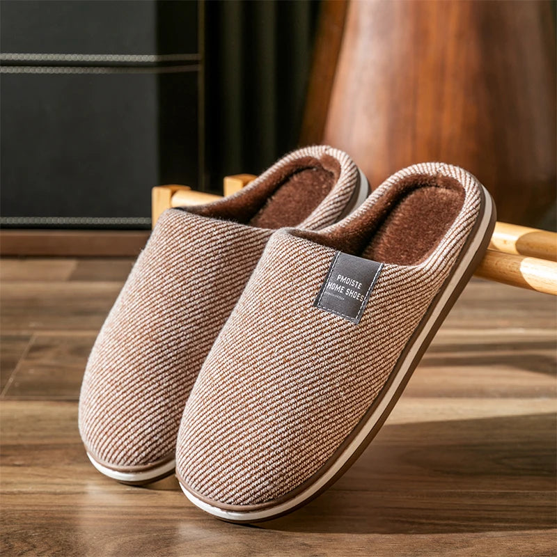 Chaussons homme peluche | Classique marron - Chaussly