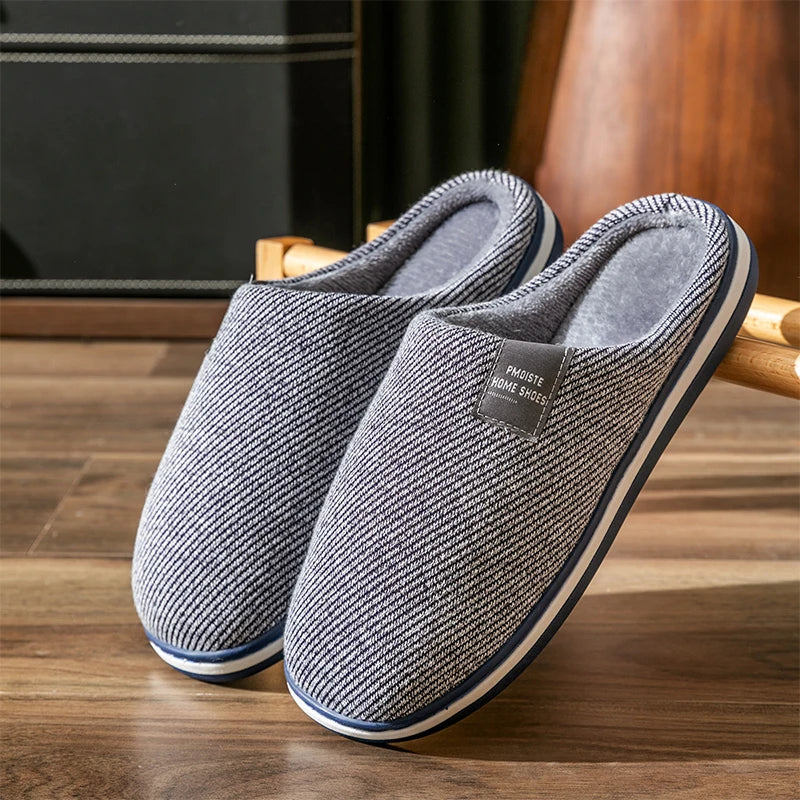 Chaussons homme peluche | Classique gris - Chaussly