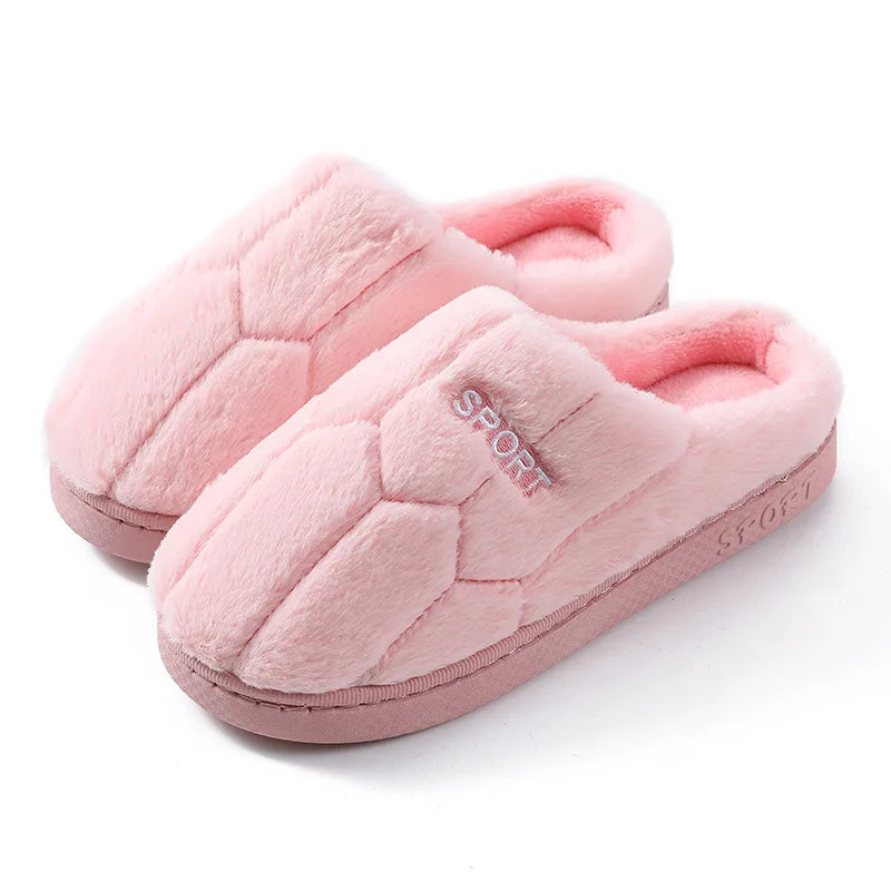 Chaussons femme peluche | Sport rose - Chaussly