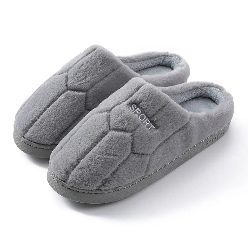 Chaussons homme peluche | Sport gris - Chaussly