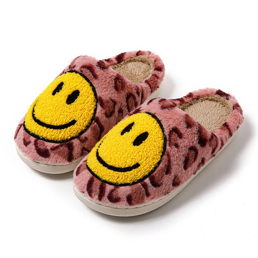 Chaussons emoji | Smiley rose - Chaussly